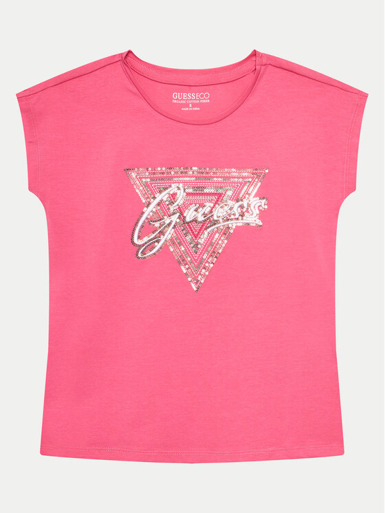 Guess T-shirt J4GI21 K6YW4 Ružičasta Boxy Fit