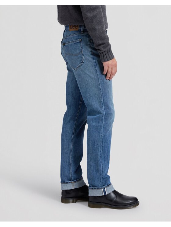 Lee Lee Jeansy WEST Niebieski Straight Leg