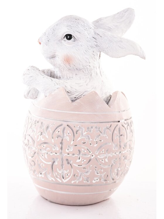 MIAhome MIAhome Figurka króliczek w skorupce PISANKI Różowy
