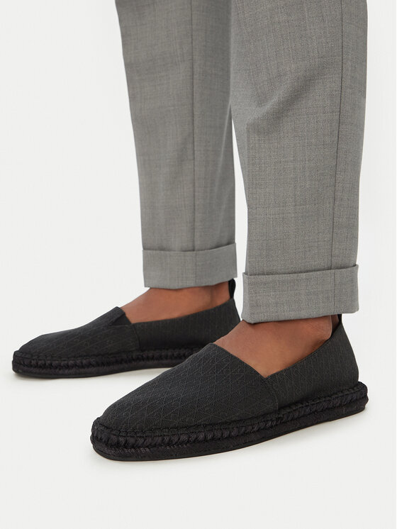 Calvin Klein Calvin Klein Espadrilky Espadrille Aop Cv HM0HM02231 Černá