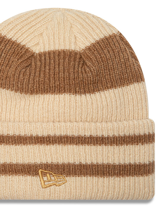 New Era New Era Czapka Stripe Cuff Knit Beanie 60580764 Beżowy