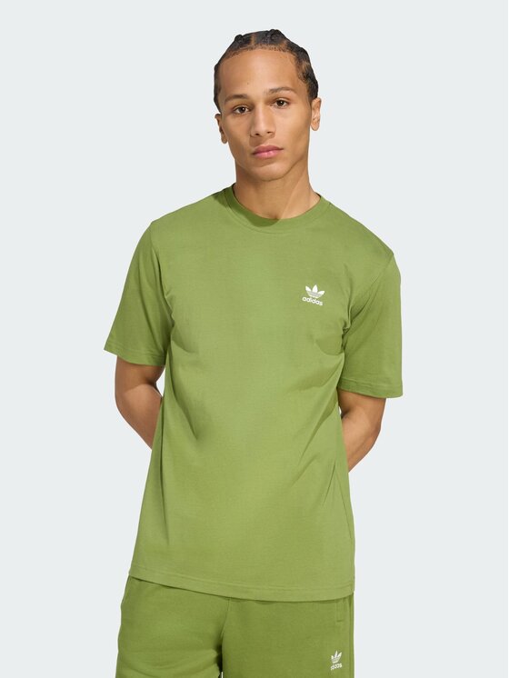 adidas adidas T-Shirt Trefoil Essentials Tee Zielony Regular Fit