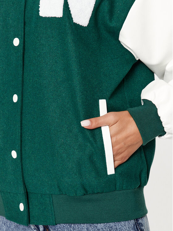 Noisy May Noisy May Μπόμπερ μπουφάν Ocean 27028587 Πράσινο Relaxed Fit