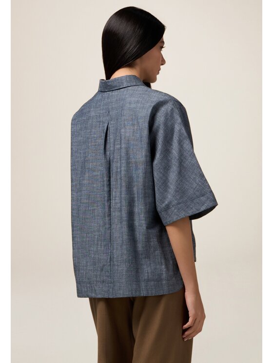 Oltre Oltre Camicia 5207J200768N034 Blu Over Fit