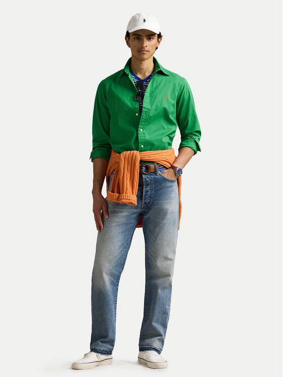 Polo Ralph Lauren Polo Ralph Lauren Cămașă 710937993013 Verde Custom Fit
