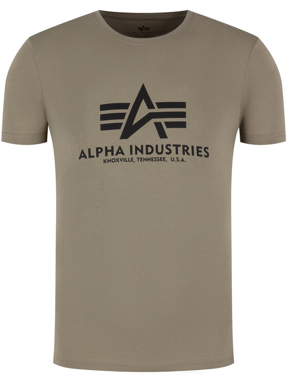 Alpha Industries Alpha Industries Tričko Basic 100501 Zelená Regular Fit