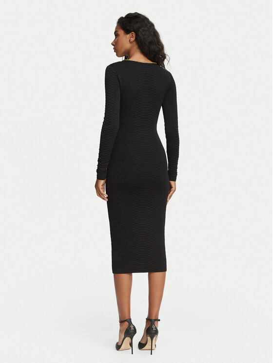 Elisabetta Franchi Elisabetta Franchi Džemper haljina AM-30S-67E2-V500 Crna Fitted Fit