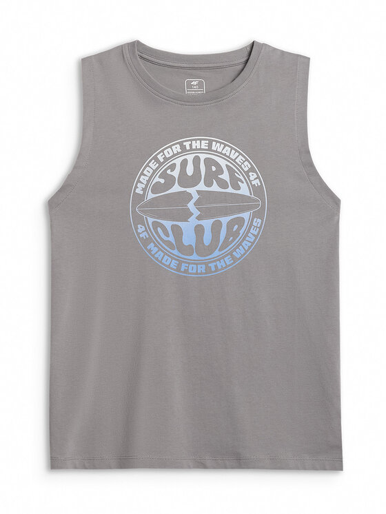 4F 4F T-Shirt WAVE RIDERS CLUB Szary Loose Fit