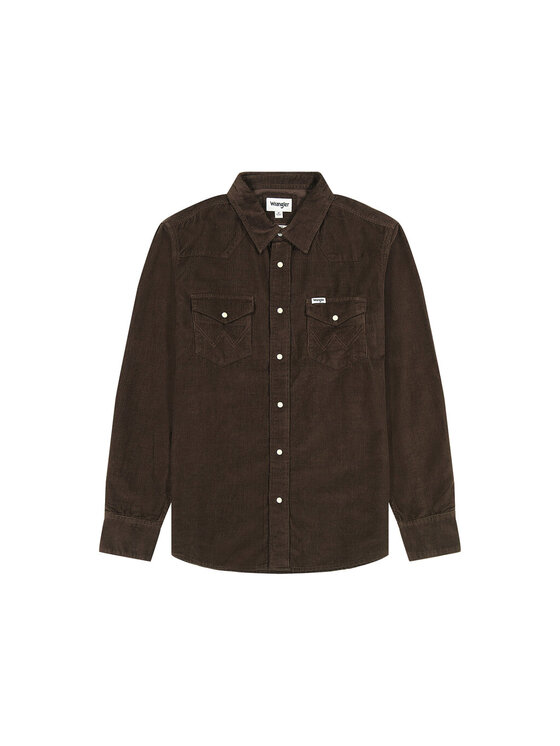 Wrangler Wrangler Koszula WESTERN SHIRT Brązowy Regular Fit