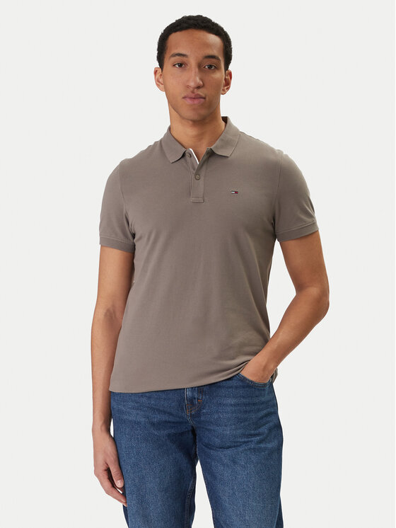 Tommy Jeans Tommy Jeans Polokošile DM0DM20676 Béžová Slim Fit