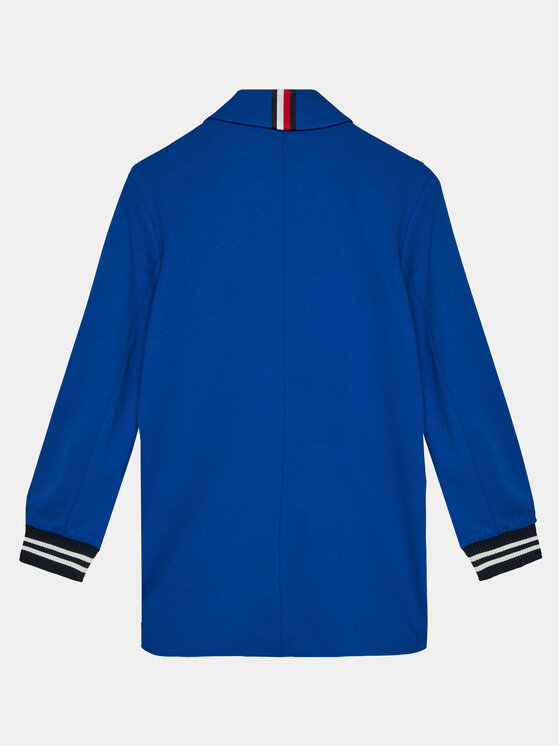 Tommy Hilfiger Tommy Hilfiger Płaszcz przejściowy Knitted Blazer KG0KG07796 Niebieski Regular Fit