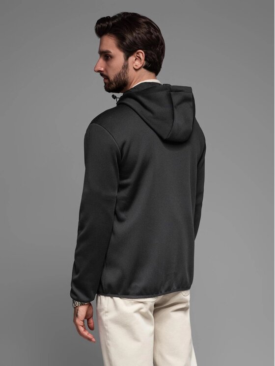 Ombre Ombre Kurtka przejściowa OM-JANP-0160 Czarny Regular Fit