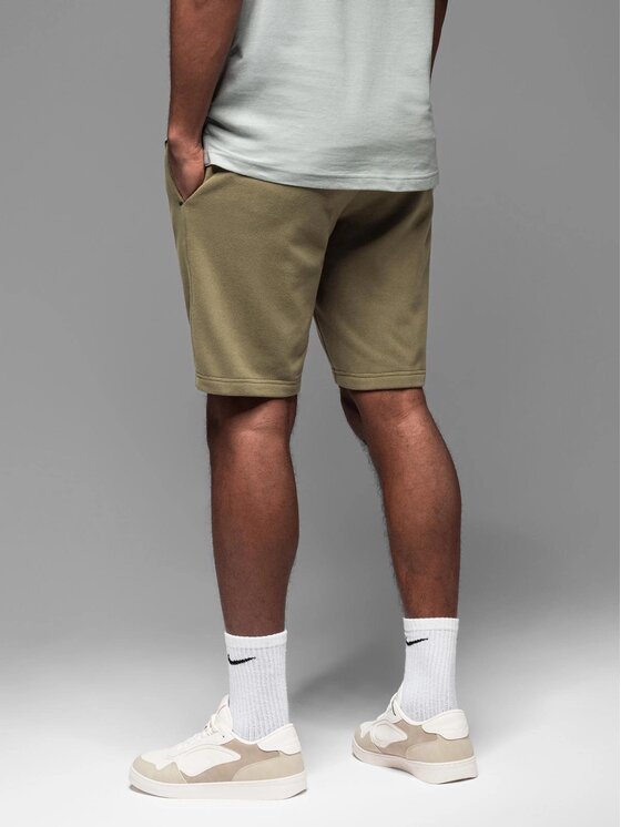Ombre Ombre Szorty materiałowe OM-SRSK-0138 Zielony Slim Fit