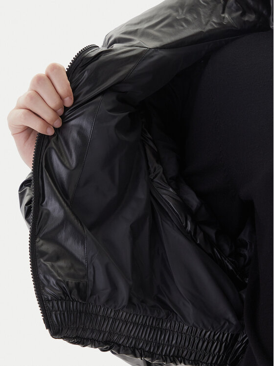 adidas adidas Зимно яке Essentials Glossy 2-In-1 JX2988 Черен Loose Fit