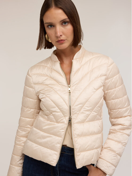 Motivi Motivi Giubbotto piumino F019Q000751N002 Crema Regular Fit