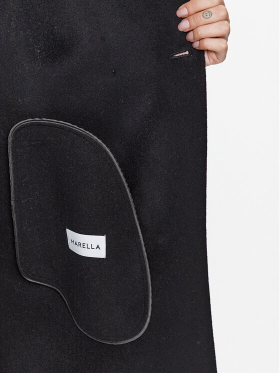 Marella Marella Cappotto di lana Nandina 2330160838200 Nero Regular Fit