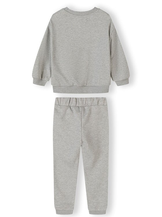 minoti minoti Komplet bluza i spodnie materiałowe NOSFLEECE101 Szary Regular Fit