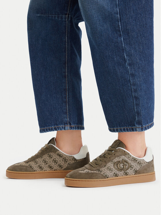 Guess Superge FLTJAC LEA12 Khaki