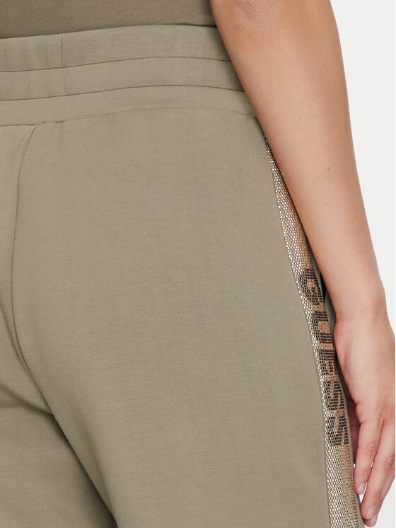 Guess Guess Pantaloni trening Studs Logo W4YB40 KBYE2 Verde Regular Fit