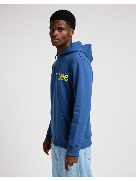 Lee Lee Felpa WOBBLY HOODIE Blu Regular Fit