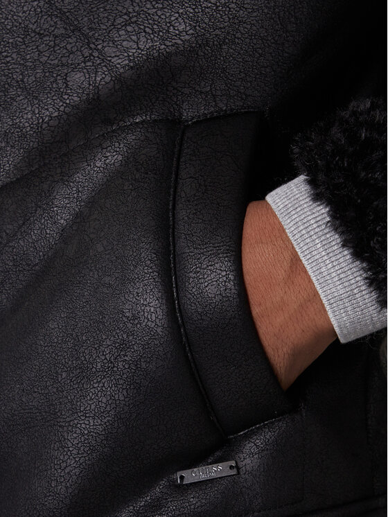 Guess Guess Ovčje usnje M5BL28 W2310 Črna Regular Fit