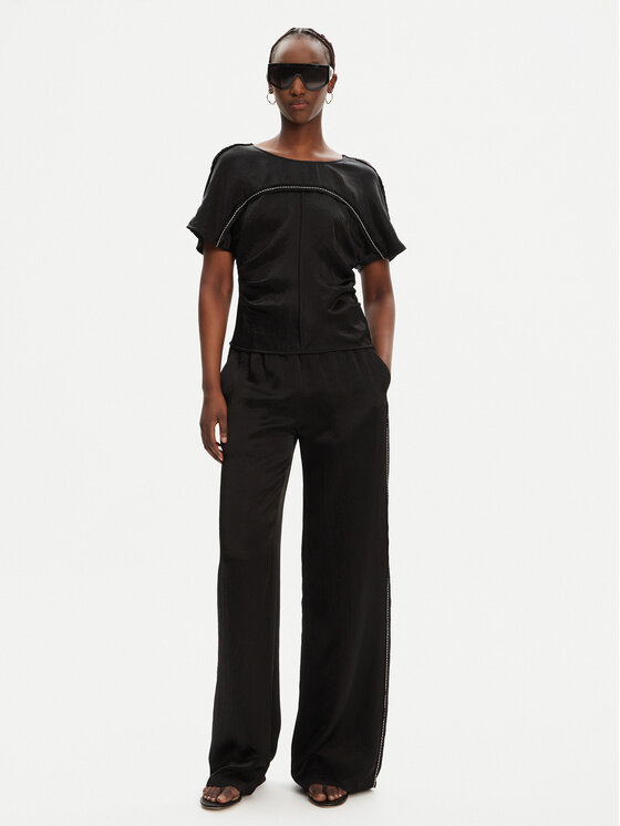 PINKO PINKO Bluzka 104596 A2BU Czarny Regular Fit
