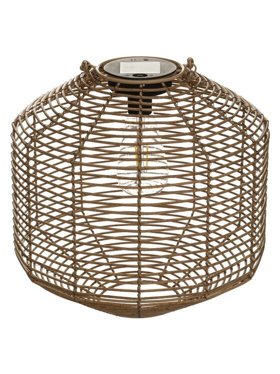 MIAhome MIAhome Lampion metalowy Solarny VILAKKU 30 cm Brązowy