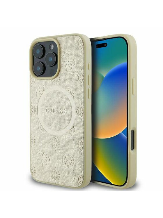 Guess Guess Etui na telefon Apple iPhone 16 Pro Złoty