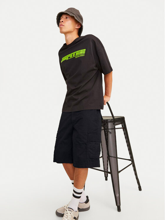 Jack & Jones Jack & Jones Šortky z materiálu Jpstcole 12253222 Černá Loose Fit