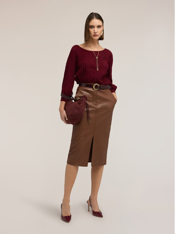 Motivi Motivi Maglione M254W003969N036 Bordeaux Regular Fit