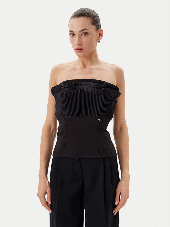 Rinascimento Rinascimento Top CFC0019748002 Črna Slim Fit