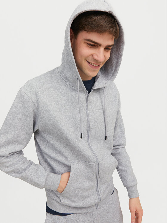 Jack&Jones Jack&Jones Majica dugih rukava Bradley 12249342 Siva Relaxed Fit