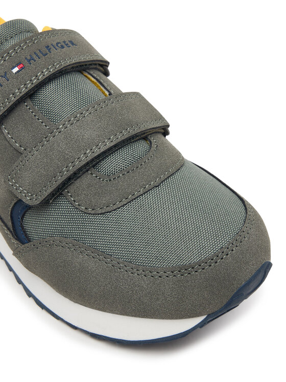 Tommy Hilfiger Tommy Hilfiger Laisvalaikio batai Low Cut Velcro Sneaker T1X9-35253-1960 S Žalia