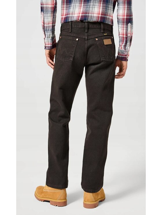 Wrangler Wrangler Jeansy 13MWZ Men's Western Zipper Czarny Basic Fit