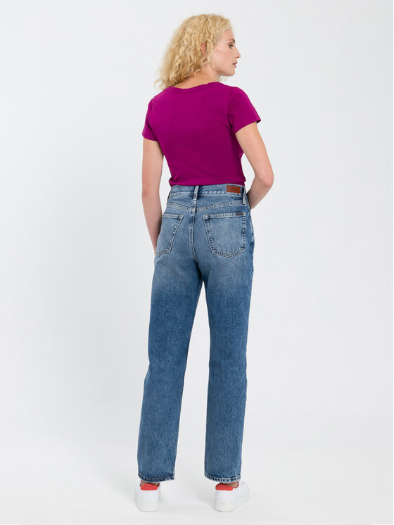 Cross Jeans Cross Jeans T-Shirt 55152-036 Fioletowy Regular Fit