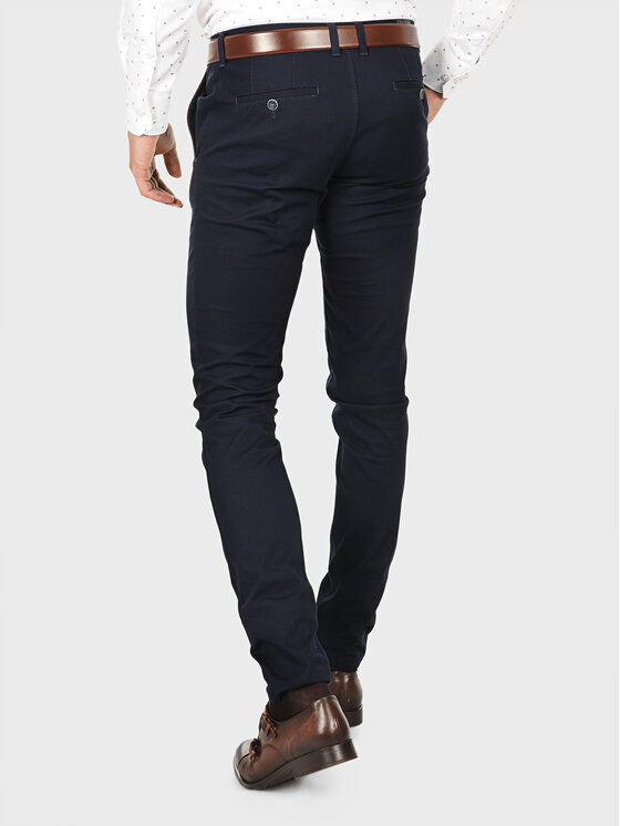 Evenemen Evenemen Chinosy MOTIF Granatowy Slim Fit