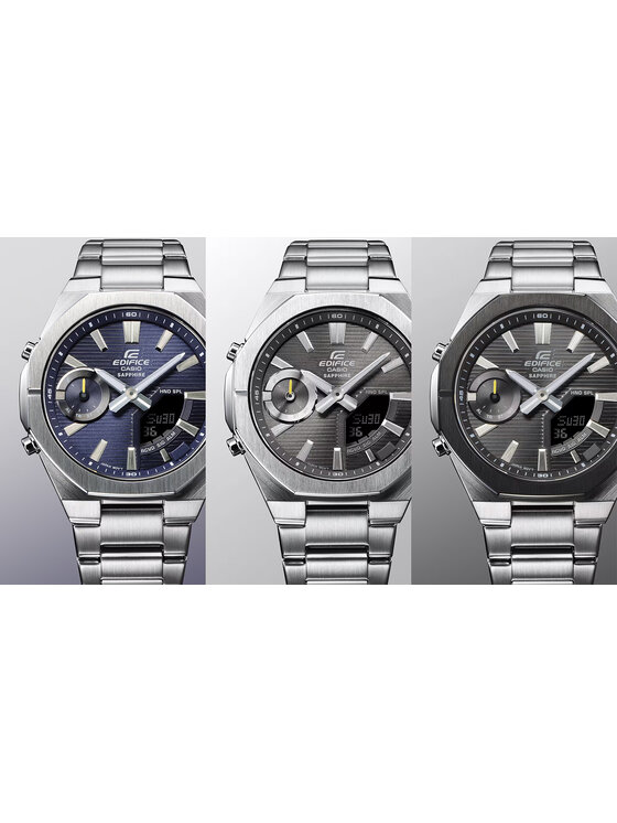 Casio Casio Zegarek ECB-S10D-2AEF Srebrny