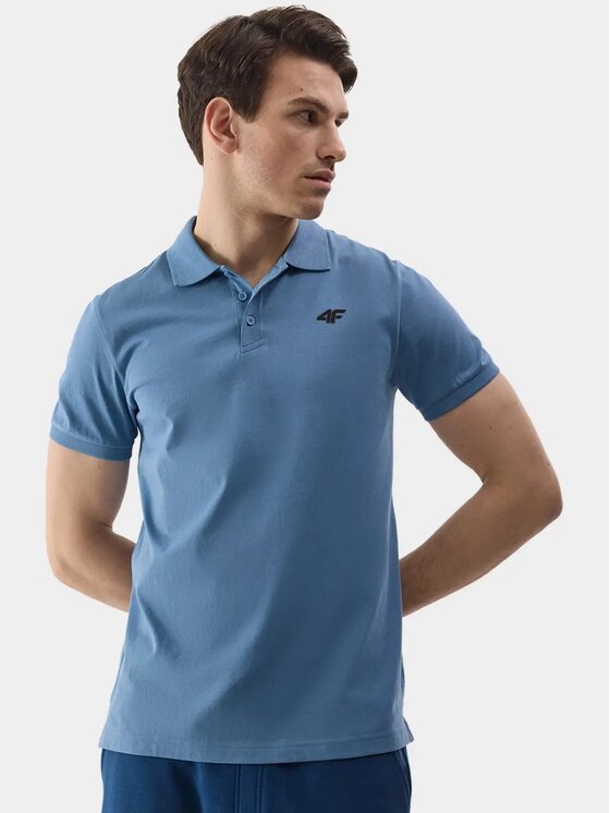 4F 4F Polokošile 4FWSS25TPTSM706-32S Modrá Regular Fit