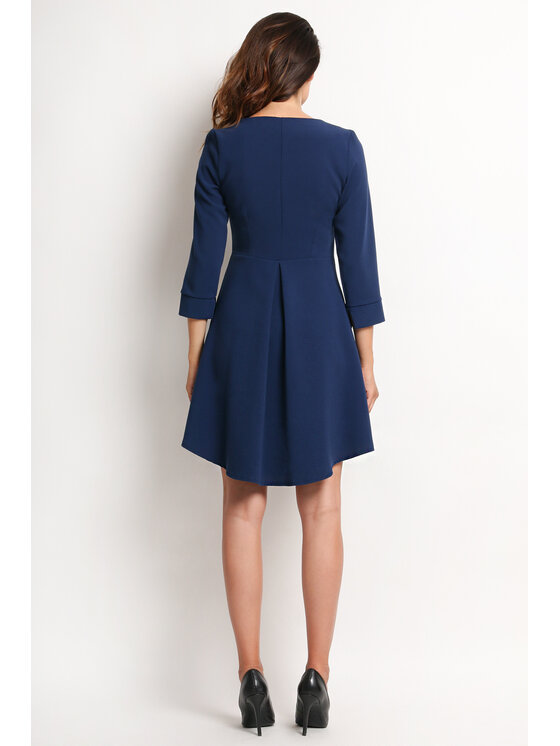 Awama Awama Sukienka codzienna A115 Granatowy Basic Fit