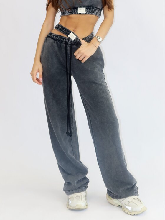 MissDenim MissDenim Dres Double Belt Tracksuit Set Czarny Oversize