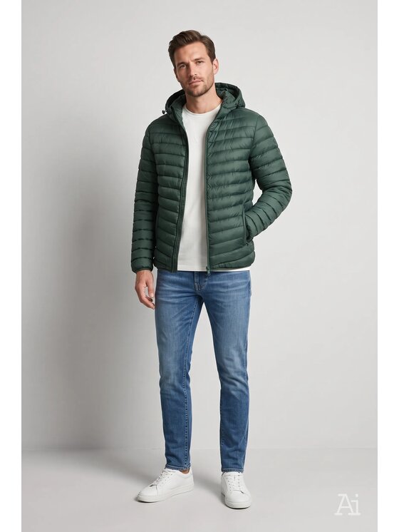 Cross Jeans Cross Jeans Kurtka przejściowa 40320-027 Zielony Regular Fit