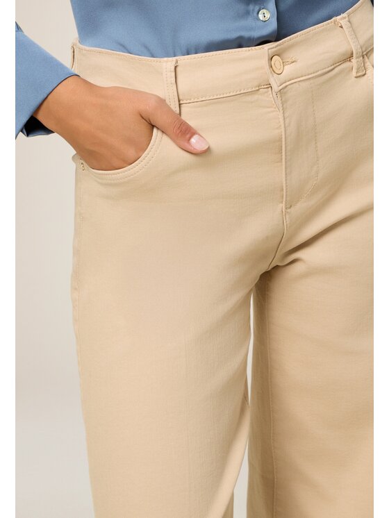 Oltre Oltre Spodnie materiałowe P726R008641N022 Écru Baggy Fit