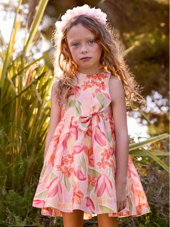 Mayoral Mayoral Elegantes Kleid 3913 Orange Regular Fit