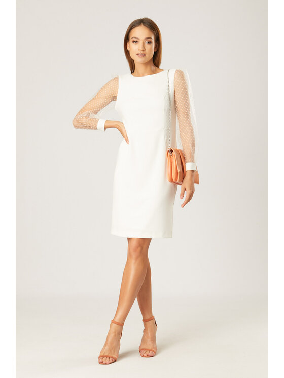 QUIOSQUE QUIOSQUE Sukienka codzienna 4JE014 Biały Regular Fit