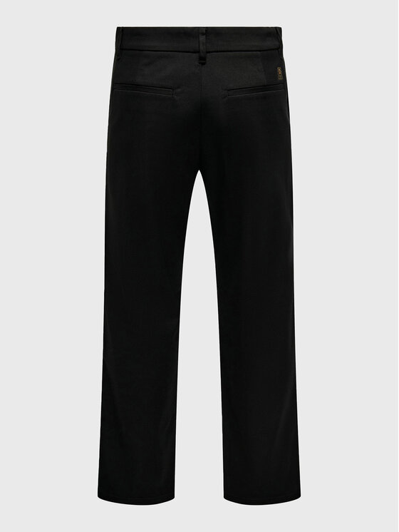 Only & Sons Only & Sons Bavlnené nohavice Edge-Ed 22024468 Čierna Relaxed Fit