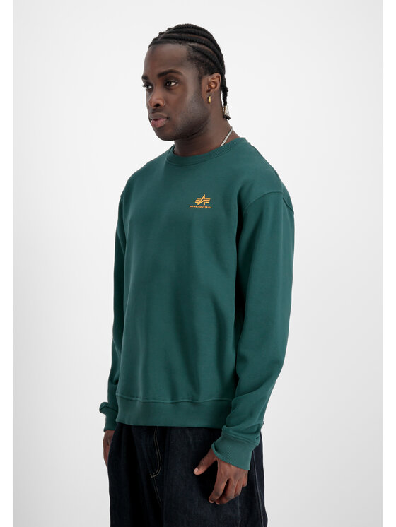 Alpha Industries Alpha Industries Bluza Basic Small Logo Sweatshirt Zielony Regular Fit