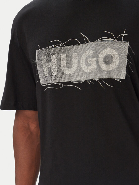 HUGO HUGO Тишърт Naxter 50570028 Черен Regular Fit