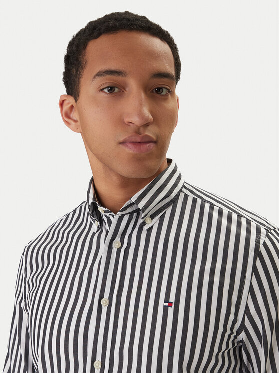 Tommy Hilfiger Tommy Hilfiger Srajca MW0MW42440 Črna Regular Fit