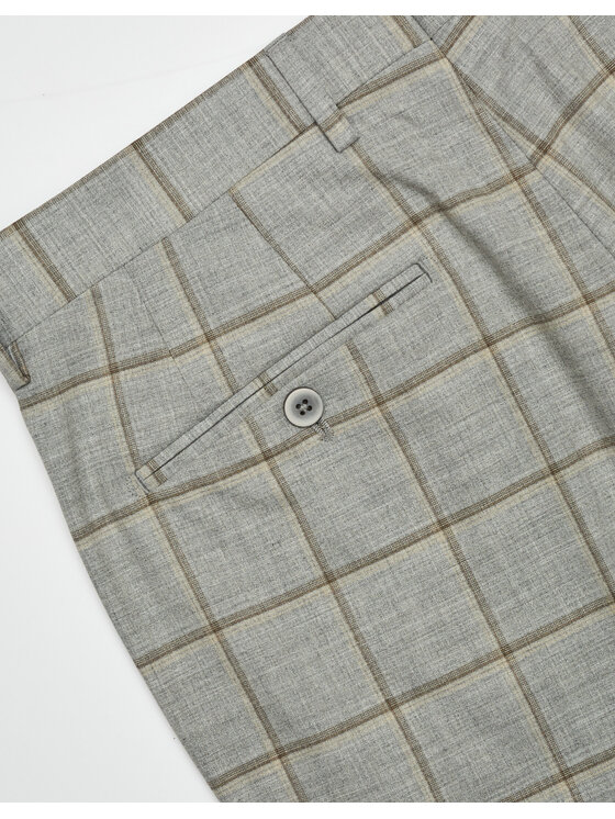 Borgio Borgio Spodnie garniturowe alia Szary Slim Fit