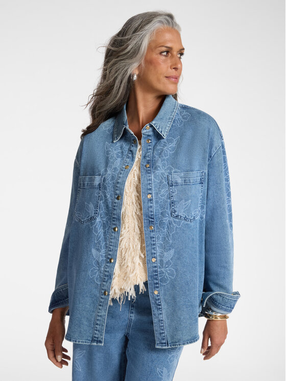 Elena Mirò Elena Mirò Camicia 5413P000286N0Z4 Turchese Regular Fit